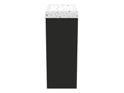 Homesight Meuble lave-mains suspendu noir mat l.44 cm Imandra + plan vasque terrazzo, GoodHome