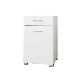 Meuble De Salle De Bains Faible Profondeur|Ml-Design Meuble panier à linge salle de bain armoire toilette MDF mélamine 50x78,5x45 cm