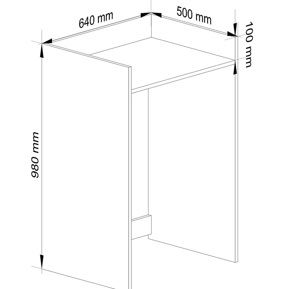 Armoire De Salle De Bains|Akord Furniture Factory Meuble pour lave-linge AKORD FIN Chêne Sonoma 64 cm 1 étagère 64x50x98 cm