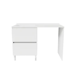 Meuble Vasque|Cuisibane Meuble pour lave-linge IDEA, plan vasque déportée 124 cm x 65 cm- Blanc- Vasque à gauche