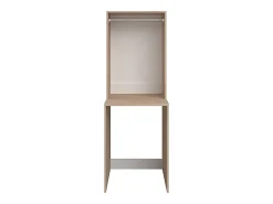 Vente-unique Meuble pour machine à laver avec penderie - Naturel clair - L65 x H184 cm - ERKANO
