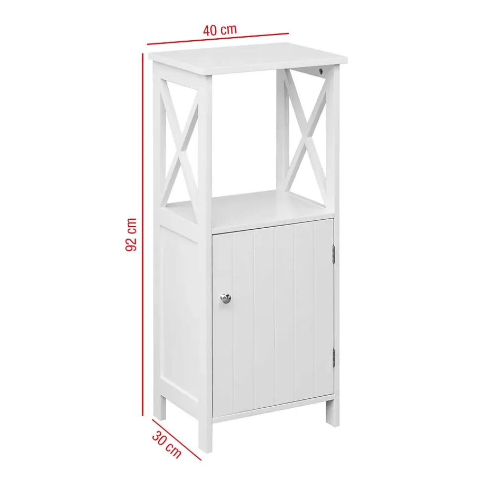 Meuble De Salle De Bains Faible Profondeur|Mobili Rebecca Meuble pour Salle de Bains en MDF Blanc avec étagères Rebecca Mobili