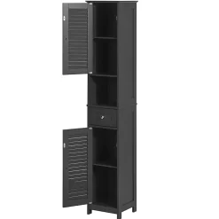 Sobuy Meuble Rangement Salle de Bain Armoire Haute Meuble Colonne, FRG236-DG,