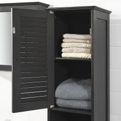 Sobuy Meuble Rangement Salle de Bain Armoire Haute Meuble Colonne, FRG236-DG,