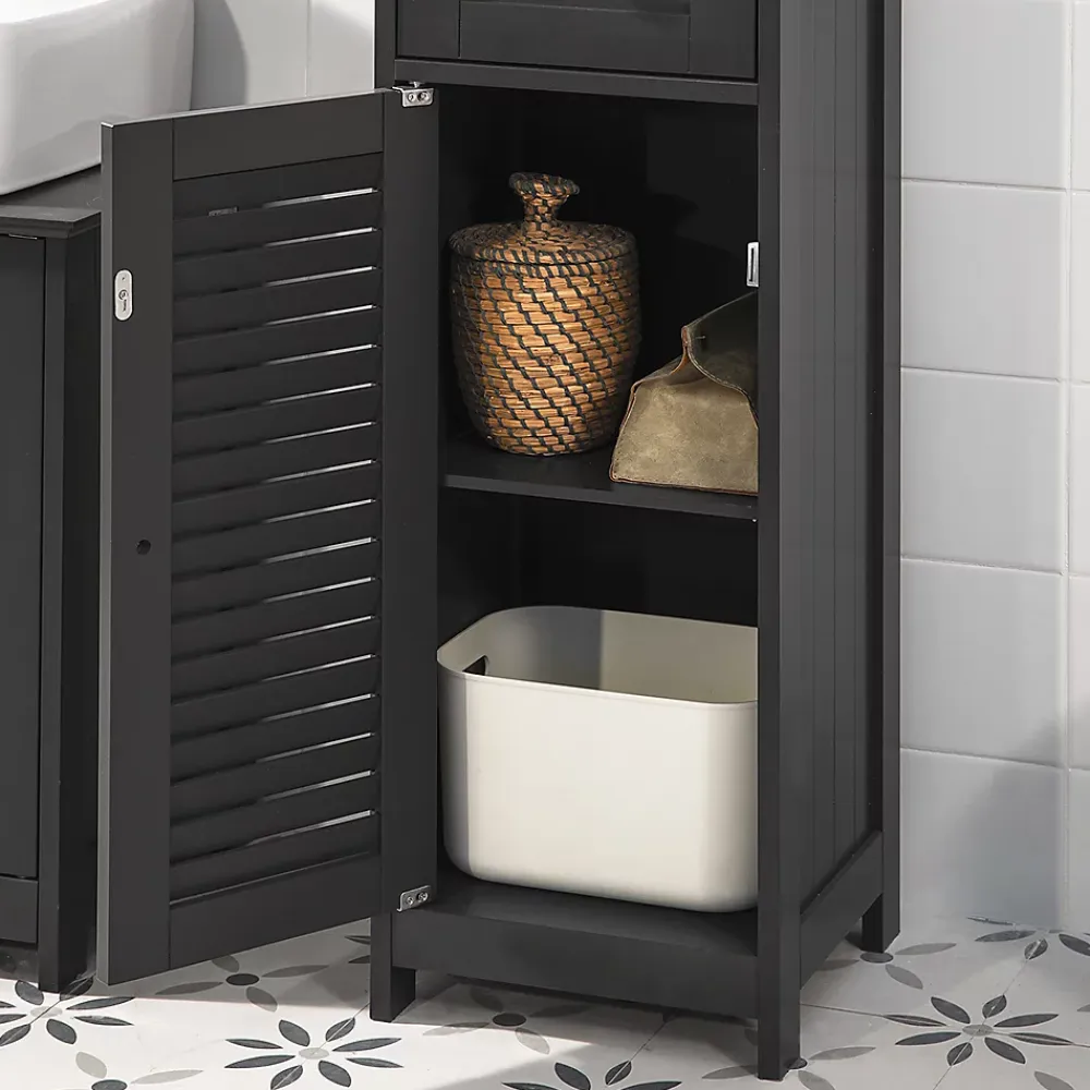 Sobuy Meuble Rangement Salle de Bain Armoire Haute Meuble Colonne, FRG236-DG,