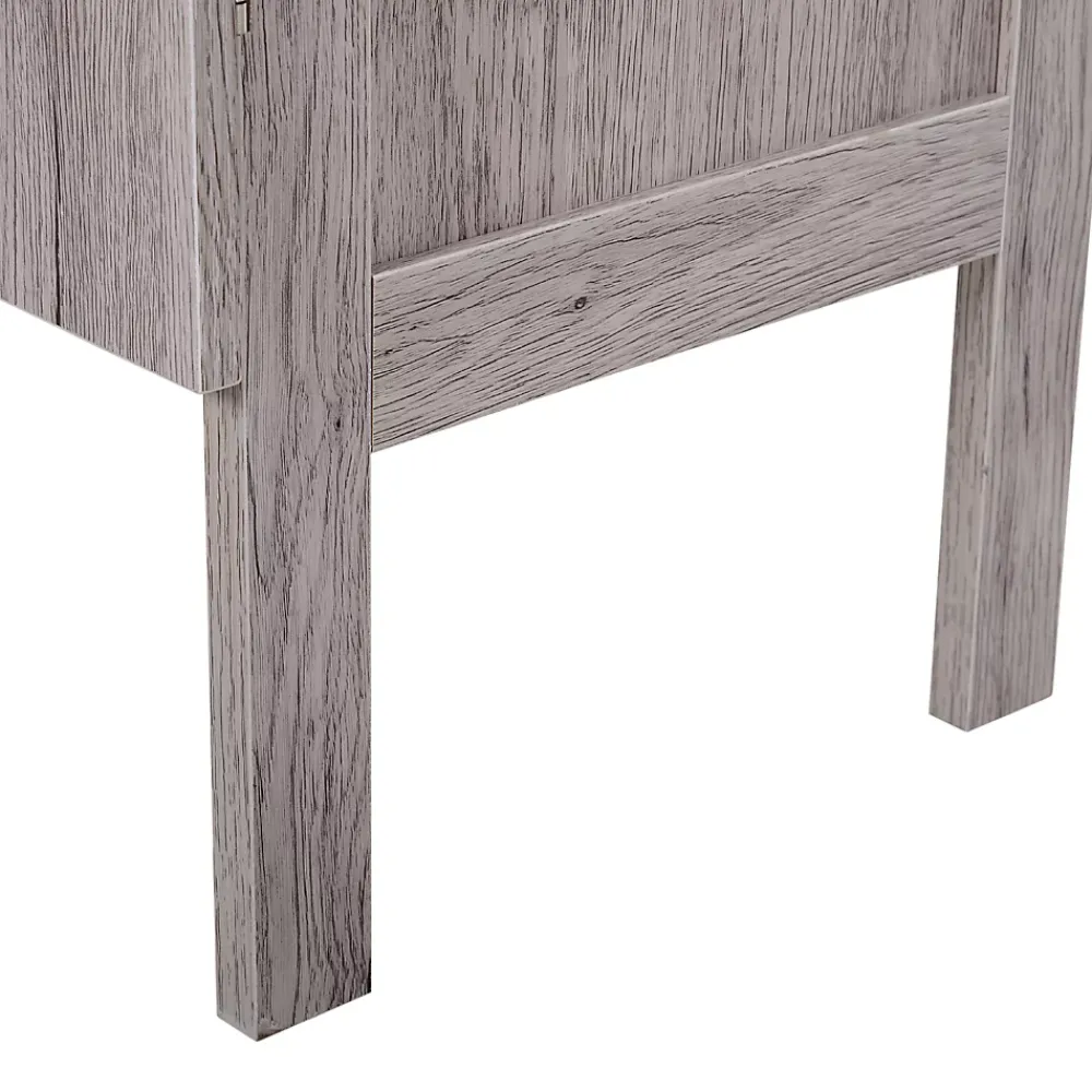 Homcom Meuble salle de bain - meuble sous-vasque - placard 2 portes avec étagère - dim. 60L x 30l x 70H cm - MDF imitation bois gris