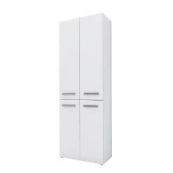 Armoire De Salle De Bains|3xE Living Meuble salle de bain, 174 x 30 x 60 cm, blanc mat