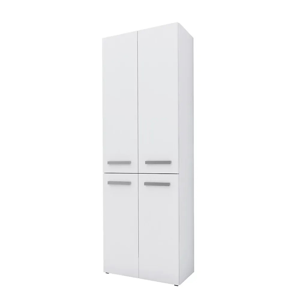 Armoire De Salle De Bains|3xE Living Meuble salle de bain, 174 x 30 x 60 cm, blanc mat