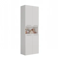 3xE Living Meuble salle de bain, 174 x 30 x 60 cm, blanc mat