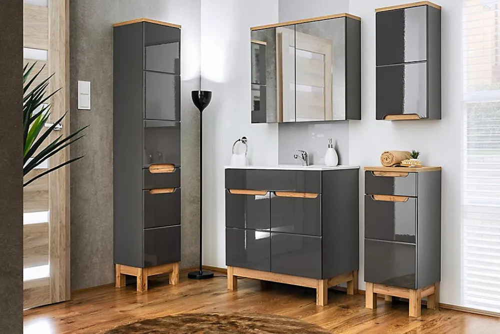 Meuble De Salle De Bains Faible Profondeur|Autres Meuble salle de bain BUENO Noir