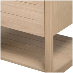 Mob-In Meuble salle de bain Chêne 70 cm ATOLL + Vasque carrée 36 cm