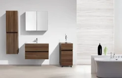 Meuble Vasque|Stano Meuble salle de bain design simple vasque SIENA largeur 80 cm noyer