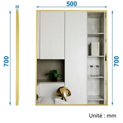 AICA Sanitaire Meuble salle de bain double vasque 120cm meuble + miroir Chêne Wotan