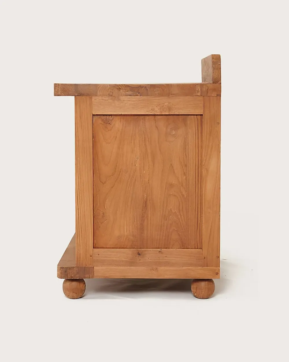Uniqka Meuble salle de bain en teck porte persienne 90 cm -
