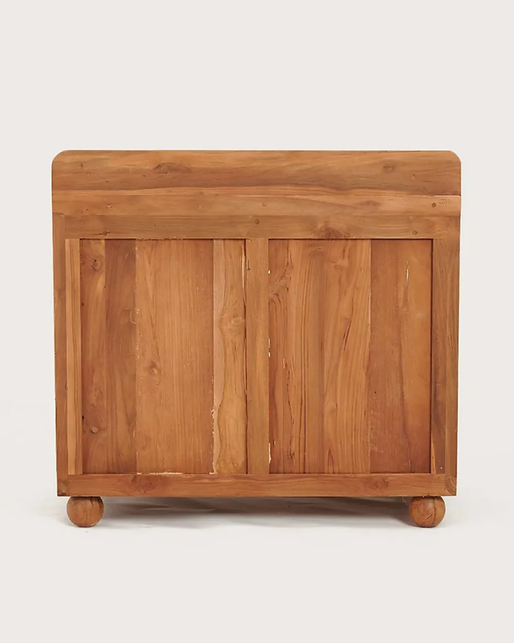 Uniqka Meuble salle de bain en teck porte persienne 90 cm -
