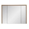 Stellameuble Meuble salle de bain miroir 100cm aspect béton foncé Hampton