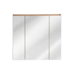 Meuble Sous Lavabo|Stellameuble Meuble salle de bain miroir CAPRI OAK