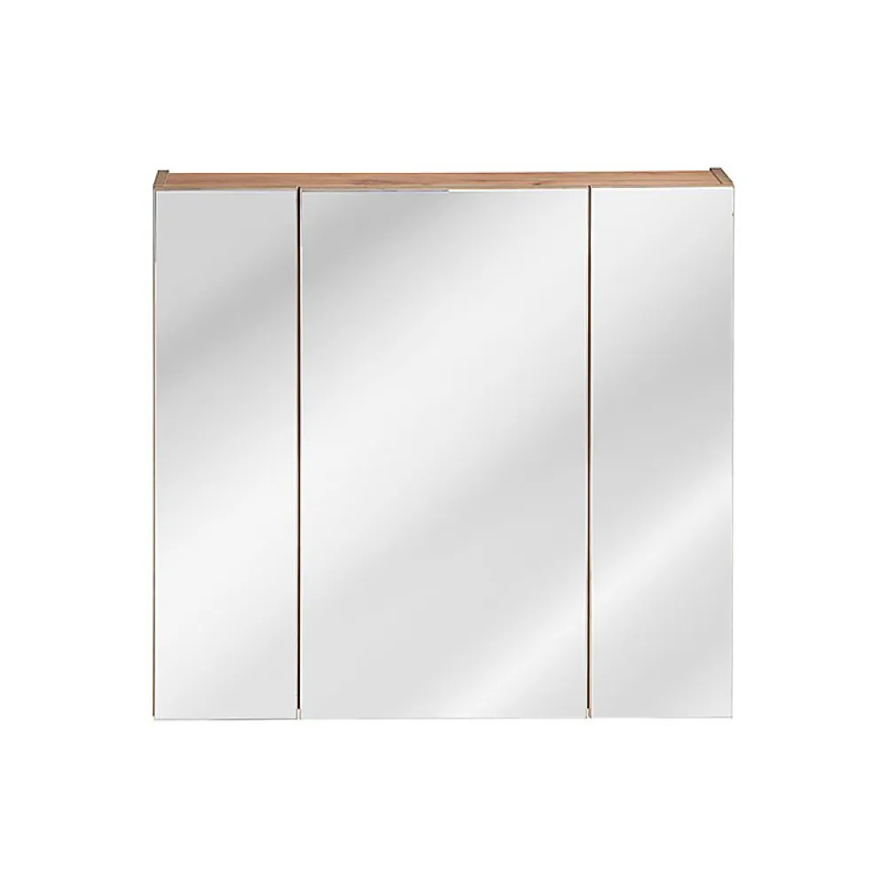 Meuble Sous Lavabo|Stellameuble Meuble salle de bain miroir CAPRI OAK