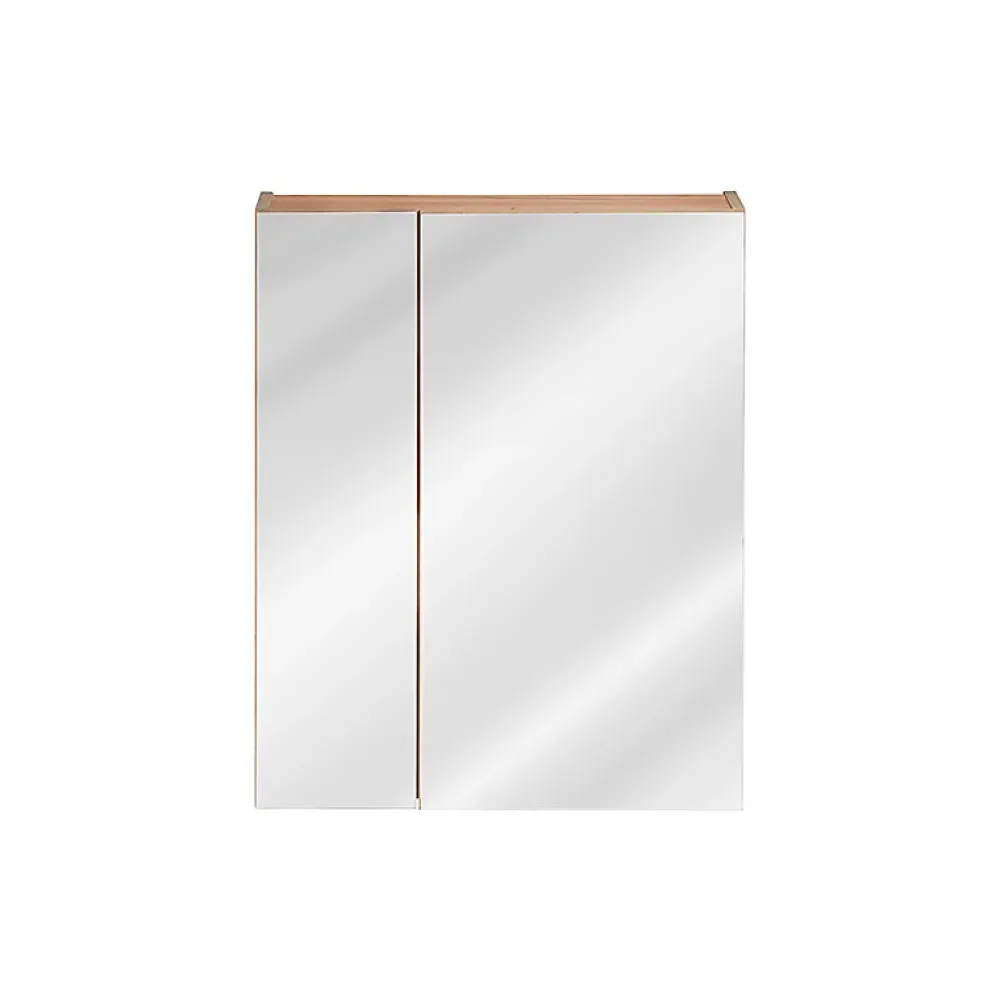 Stellameuble Meuble salle de bain miroir CAPRI OAK