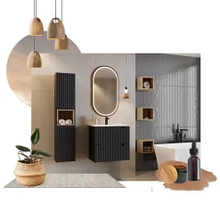 Meuble Sous Lavabo|Stellameuble Meuble salle de bain porte NOVA