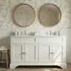 Top Bath Meuble Salle de Bains avec vasque/lavabo DOLIANA 120 à poser laqué Blanc mat 4 portes avec plan céramique