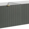 Meuble Sous Lavabo|Furnidea Meuble sous double vasque suspendu HARMO 120 cm Façade rainuré vert semi-mat
