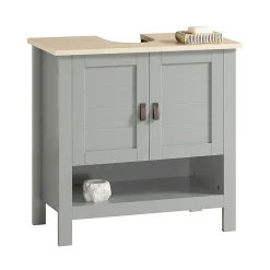Meuble Sous Lavabo|Sobuy Meuble sous Lavabo avec 2 Portes et 1 Compartiment Ouvert, BZR69-HG,