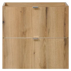 Meuble Sous Lavabo|[En.Casa] Meuble sous lavabo avec vasque 60 x 57 x 39 cm chêne NEWPORT
