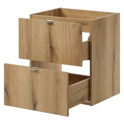 Meuble Sous Lavabo|[En.Casa] Meuble sous lavabo avec vasque 50 x 57 x 39 cm chêne NEWPORT