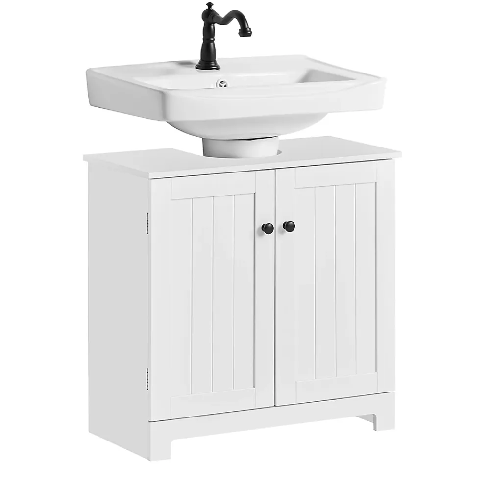 Sobuy Meuble Sous Lavabo Colonne Salle de Bain, BZR18-II-W,