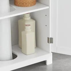 Sobuy Meuble Sous Lavabo Colonne Salle de Bain, BZR18-II-W,