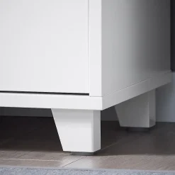 Sobuy Meuble Sous Lavabo de Salle de Bain Meuble évier de Cuisine, 2 Portes, BZR148-W,