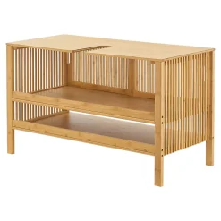 Meuble Sous Lavabo|[En.Casa] Meuble sous lavabo Hvaler bambou 60 x 100 x 45 cm en.casa