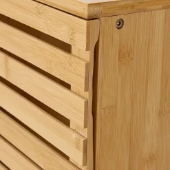 [En.Casa] Meuble sous lavabo Iveland bambou 60 x 40 x 30 cm en.casa
