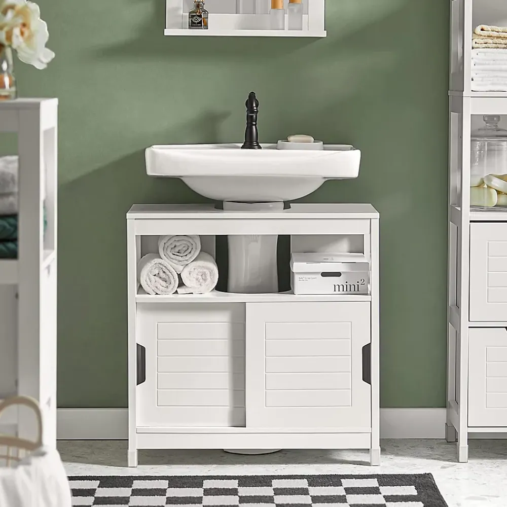 Meuble Sous Lavabo|Sobuy Meuble sous lavabo Meuble sous évier Meuble de Salle, FRG128-II-W,