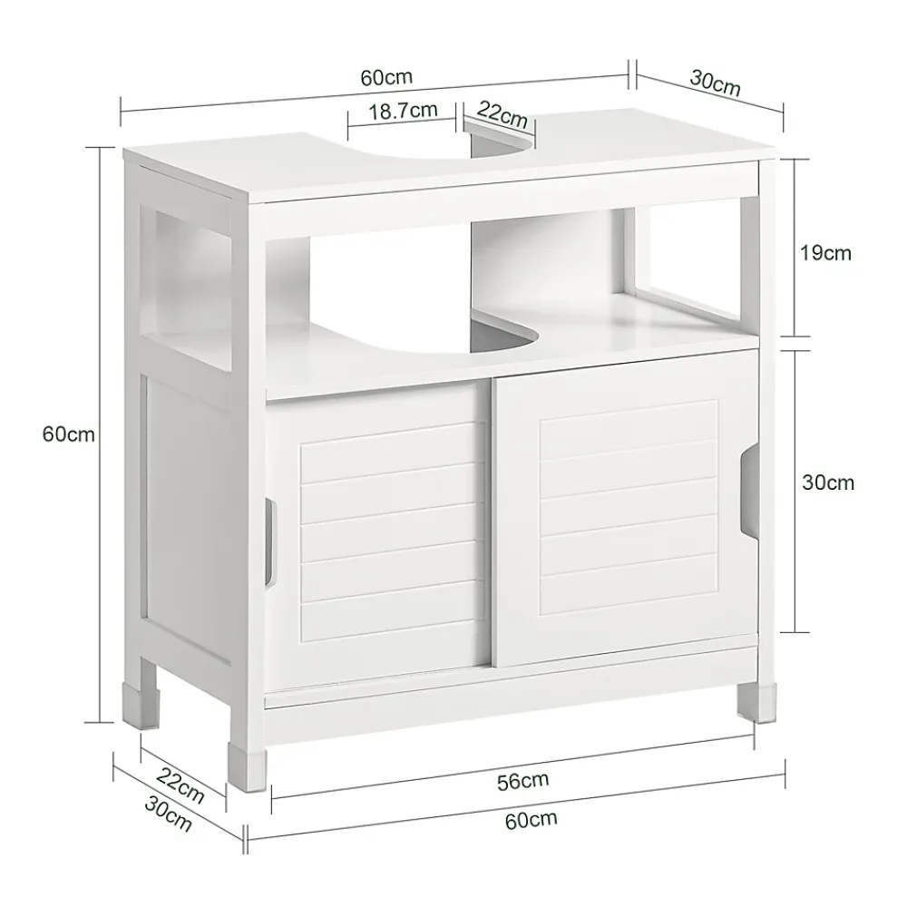 Meuble Sous Lavabo|Sobuy Meuble sous lavabo Meuble sous évier Meuble de Salle, FRG128-II-W,