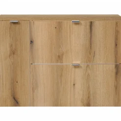 [En.Casa] Meuble sous lavabo NEWPORT 80 x 60 x 40 cm effet chêne en.casa