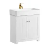 Meuble Sous Lavabo|Sobuy Meuble Sous Lavabo Salle de Bain à 2 étages 2 Portes, BZR18-W,