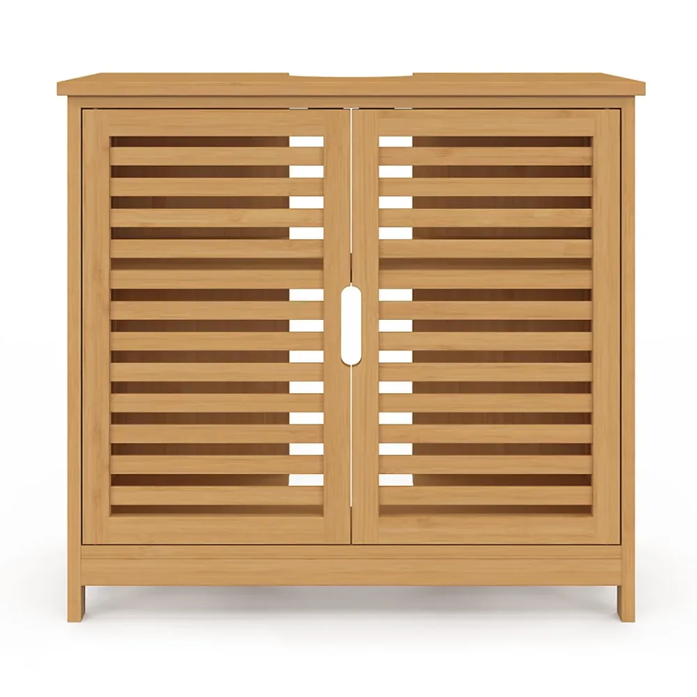 IDMarket Meuble sous lavabo salle de bain bambou BEA