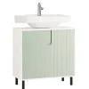 Sobuy Meuble sous Lavabo Salle de Bain, Meuble sous Vasque avec 2 Portes, , BZR139-GR