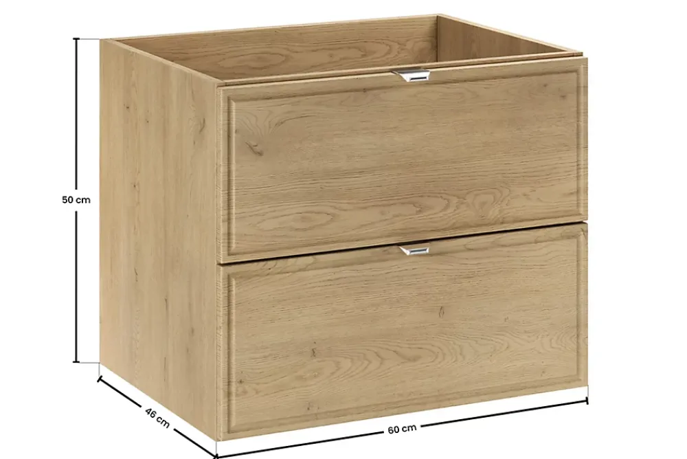 Meuble Sous Lavabo|Furnidea Meuble sous lavabo suspendu TERRA CREMONA chêne cremona 60 cm