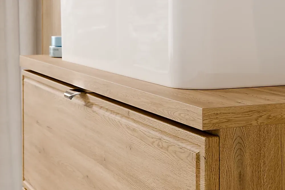 Meuble Sous Lavabo|Furnidea Meuble sous lavabo suspendu TERRA CREMONA chêne cremona 60 cm