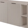 Furnidea Meuble sous vasque à 2 portes FLOW CACHEMIRE 120 cm avec 2 x l'étagères - extensions et plan