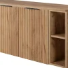 Meuble Vasque|Furnidea Meuble sous vasque à 2 portes FLOW CHÊNE 120 cm avec 2 x l'étagères - extensions et plan
