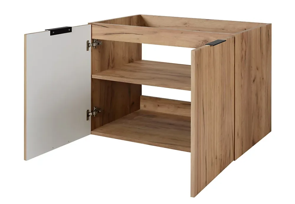 Meuble Vasque|Furnidea Meuble sous vasque à 2 portes FLOW CHÊNE 120 cm avec 2 x l'étagères - extensions et plan