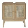 Meuble Sous Lavabo|The Home Deco Factory Meuble sous vasque 2 portes Bali en cannage