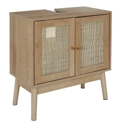 Meuble Sous Lavabo|The Home Deco Factory Meuble sous vasque 2 portes Bali en cannage