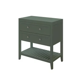 GoodHome Meuble sous vasque à poser l.80 cm vert + plan de toilette, Perma