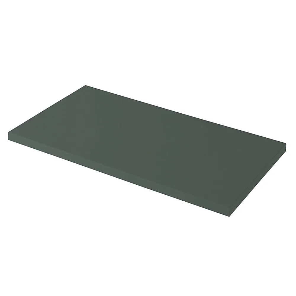 GoodHome Meuble sous vasque à poser l.80 cm vert + plan de toilette, Perma