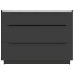 Meuble Buanderie| Meuble sous vasque à poser noir mat l.120 x H.88 x P.50 cm, Pamili